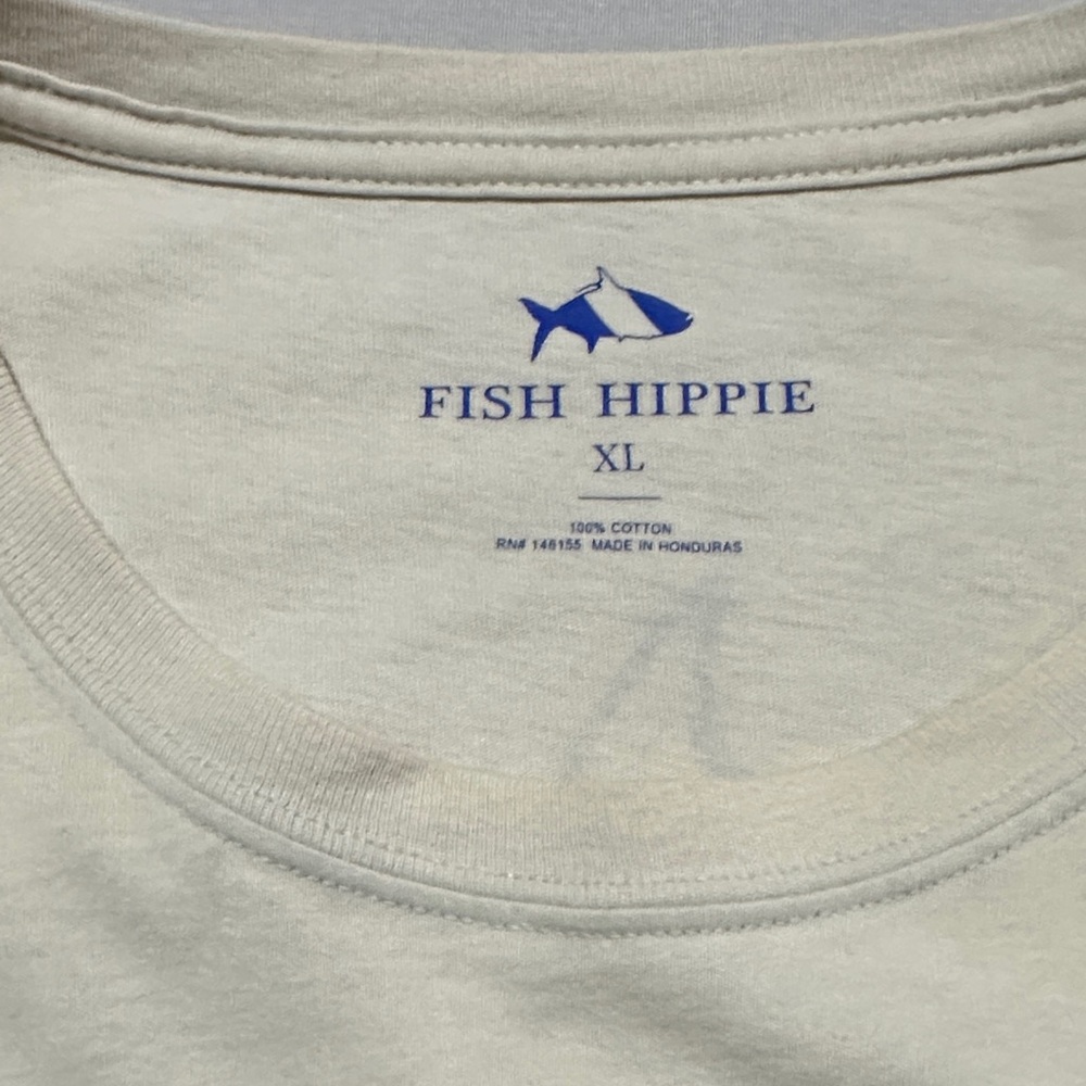 Fish Hippie Men's Off-White Short Sleeve Tee - Picture 2 of 5